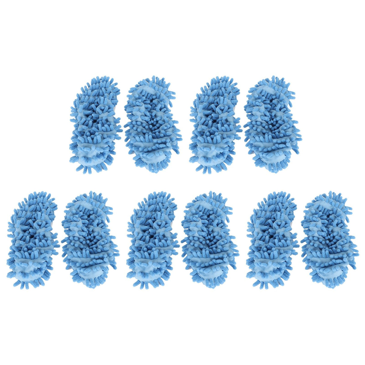 10Pcs Chenille Mop Slippers Multifunction Floor Cleaning Shoes Dust Cleaner AccessoryBlue