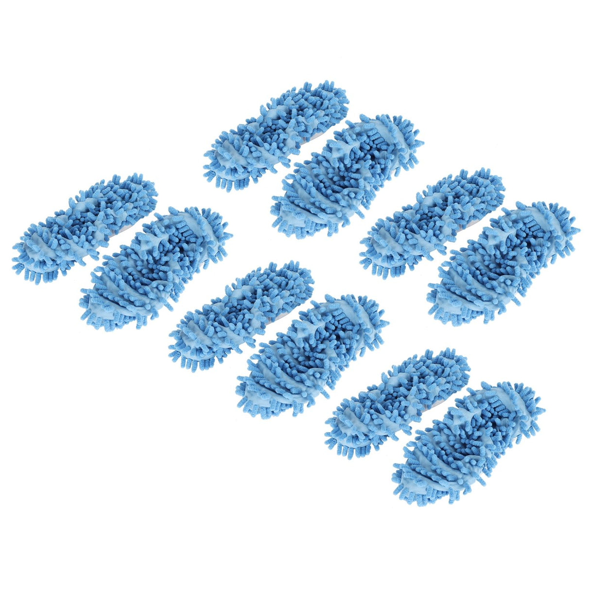 10Pcs Chenille Mop Slippers Multifunction Floor Cleaning Shoes Dust Cleaner AccessoryBlue