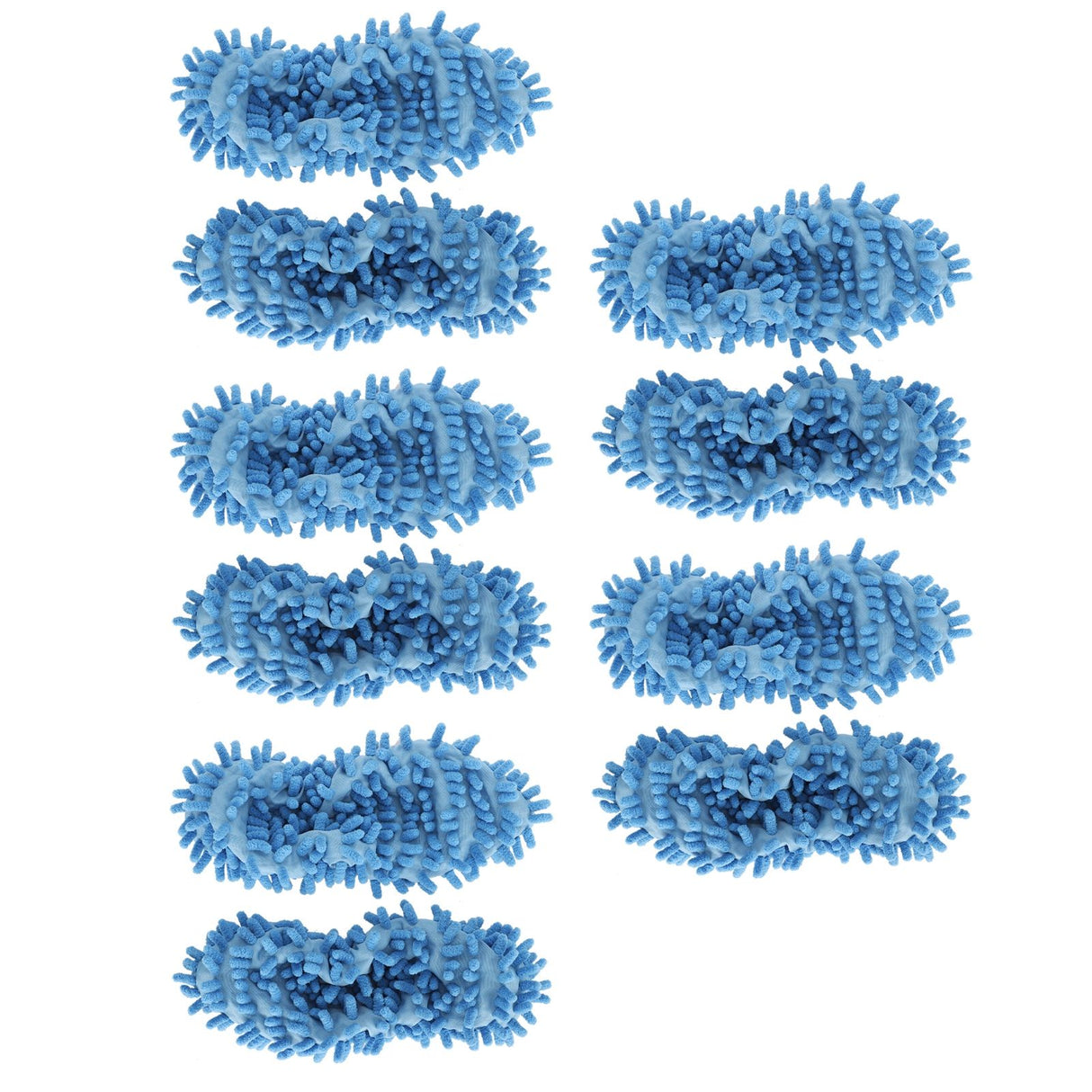 10Pcs Chenille Mop Slippers Multifunction Floor Cleaning Shoes Dust Cleaner AccessoryBlue