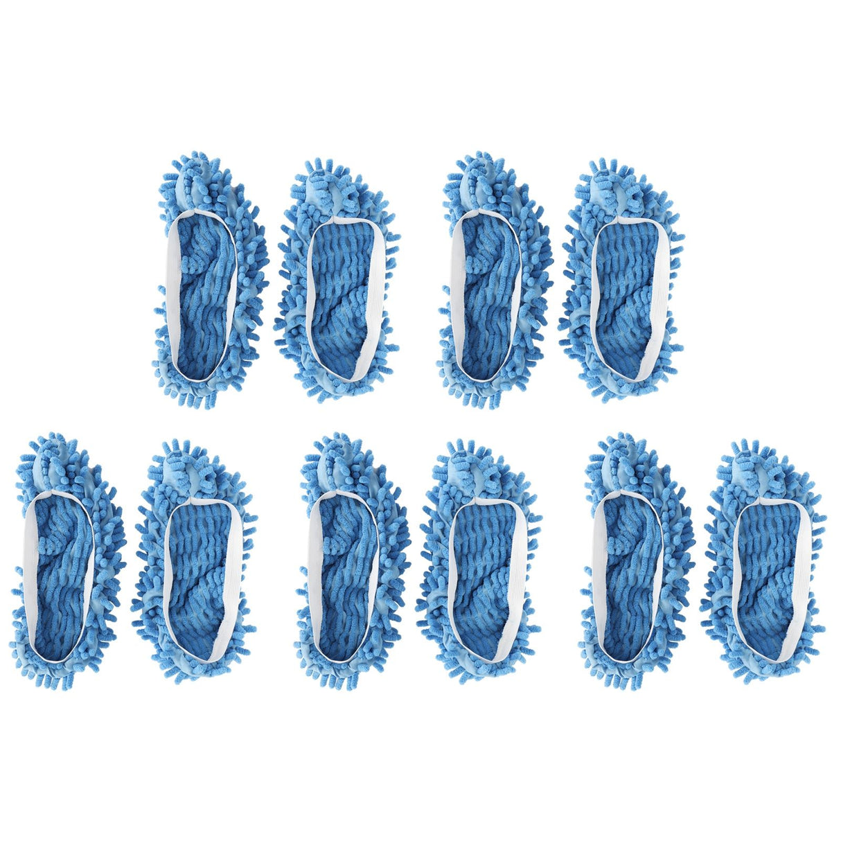 10Pcs Chenille Mop Slippers Multifunction Floor Cleaning Shoes Dust Cleaner AccessoryBlue