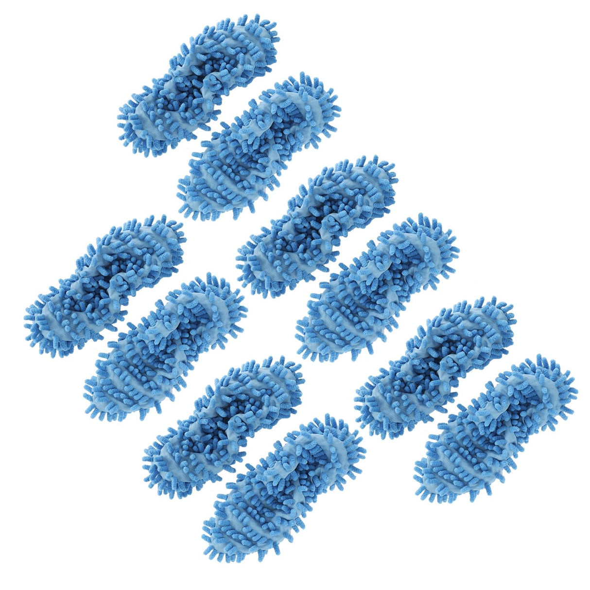 10Pcs Chenille Mop Slippers Multifunction Floor Cleaning Shoes Dust Cleaner AccessoryBlue