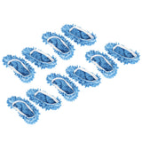 10Pcs Chenille Mop Slippers Multifunction Floor Cleaning Shoes Dust Cleaner AccessoryBlue