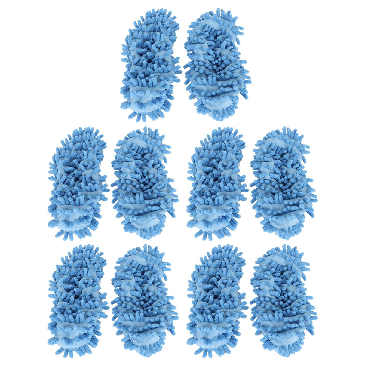 10Pcs Chenille Mop Slippers Multifunction Floor Cleaning Shoes Dust Cleaner AccessoryBlue