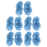 10Pcs Chenille Mop Slippers Multifunction Floor Cleaning Shoes Dust Cleaner AccessoryBlue