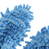 10Pcs Chenille Mop Slippers Multifunction Floor Cleaning Shoes Dust Cleaner AccessoryBlue