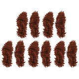 10Pcs Chenille Mop Slippers Multifunction Floor Cleaning Shoes Dust Cleaner AccessoryBrown - Front View