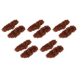 10Pcs Chenille Mop Slippers Multifunction Floor Cleaning Shoes Dust Cleaner AccessoryBrown - Top-Down View