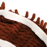 10Pcs Chenille Mop Slippers Multifunction Floor Cleaning Shoes Dust Cleaner AccessoryBrown