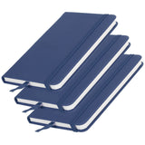 3Pcs PU A6 Business Notepad Hardcover Strap Notebook Diary Stationery Office School SuppliesBlue