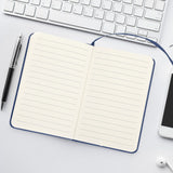 3Pcs PU A6 Business Notepad Hardcover Strap Notebook Diary Stationery Office School SuppliesBlue - Extra Image