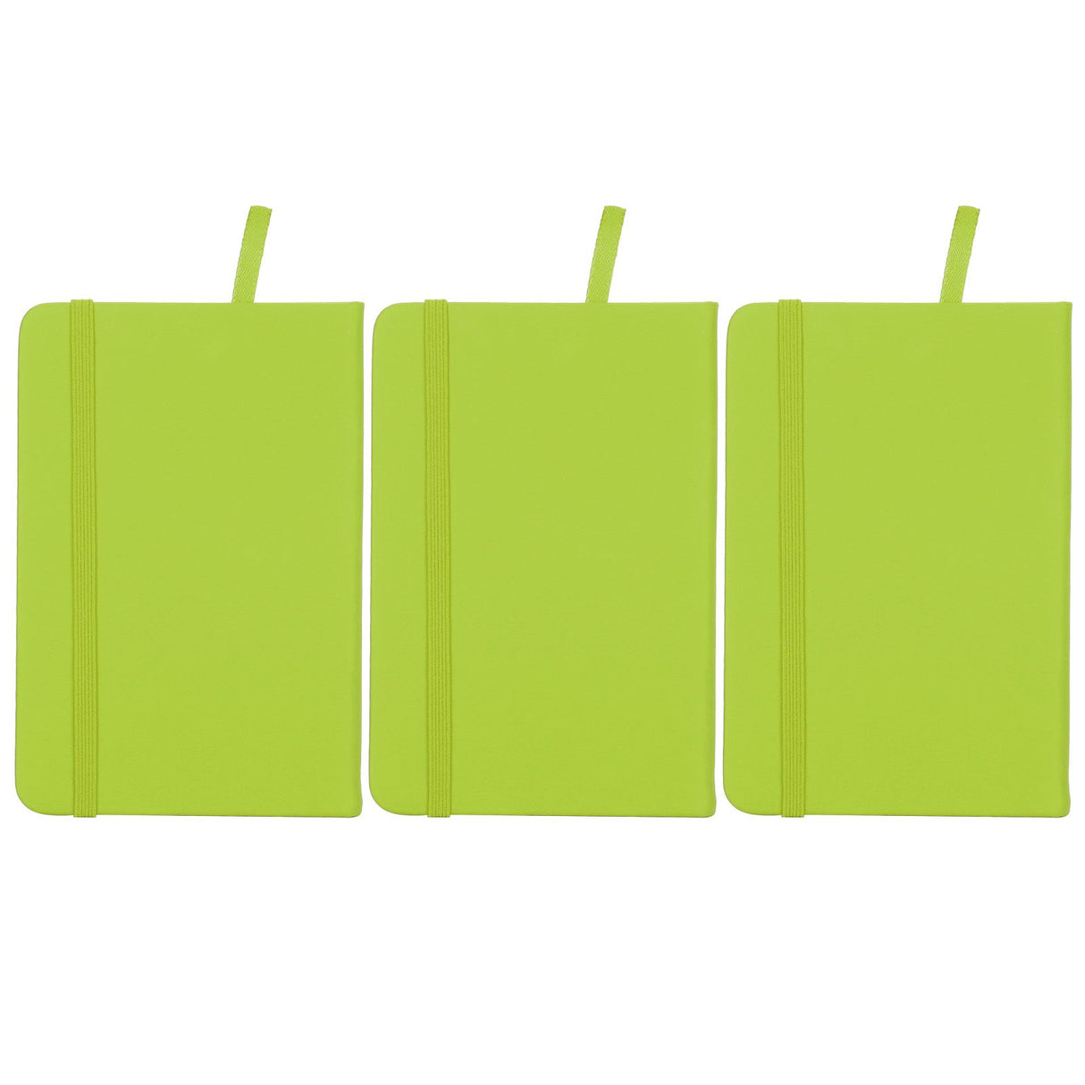 3Pcs PU A6 Business Notepad Hardcover Strap Notebook Diary Stationery Office School SuppliesGreen