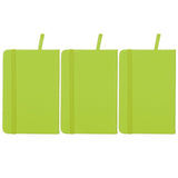 3Pcs PU A6 Business Notepad Hardcover Strap Notebook Diary Stationery Office School SuppliesGreen