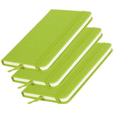 3Pcs PU A6 Business Notepad Hardcover Strap Notebook Diary Stationery Office School SuppliesGreen - Front View