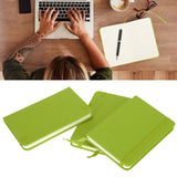3Pcs PU A6 Business Notepad Hardcover Strap Notebook Diary Stationery Office School SuppliesGreen - Extra Image