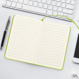 3Pcs PU A6 Business Notepad Hardcover Strap Notebook Diary Stationery Office School SuppliesGreen