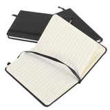 3Pcs PU A6 Business Notepad Hardcover Strap Notebook Diary Stationery Office School SuppliesBlack - Low Angle