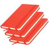 3Pcs PU A6 Business Notepad Hardcover Strap Notebook Diary Stationery Office School SuppliesRed