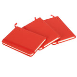 3Pcs PU A6 Business Notepad Hardcover Strap Notebook Diary Stationery Office School SuppliesRed - Close-Up Angle