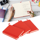 3Pcs PU A6 Business Notepad Hardcover Strap Notebook Diary Stationery Office School SuppliesRed - Extra Image