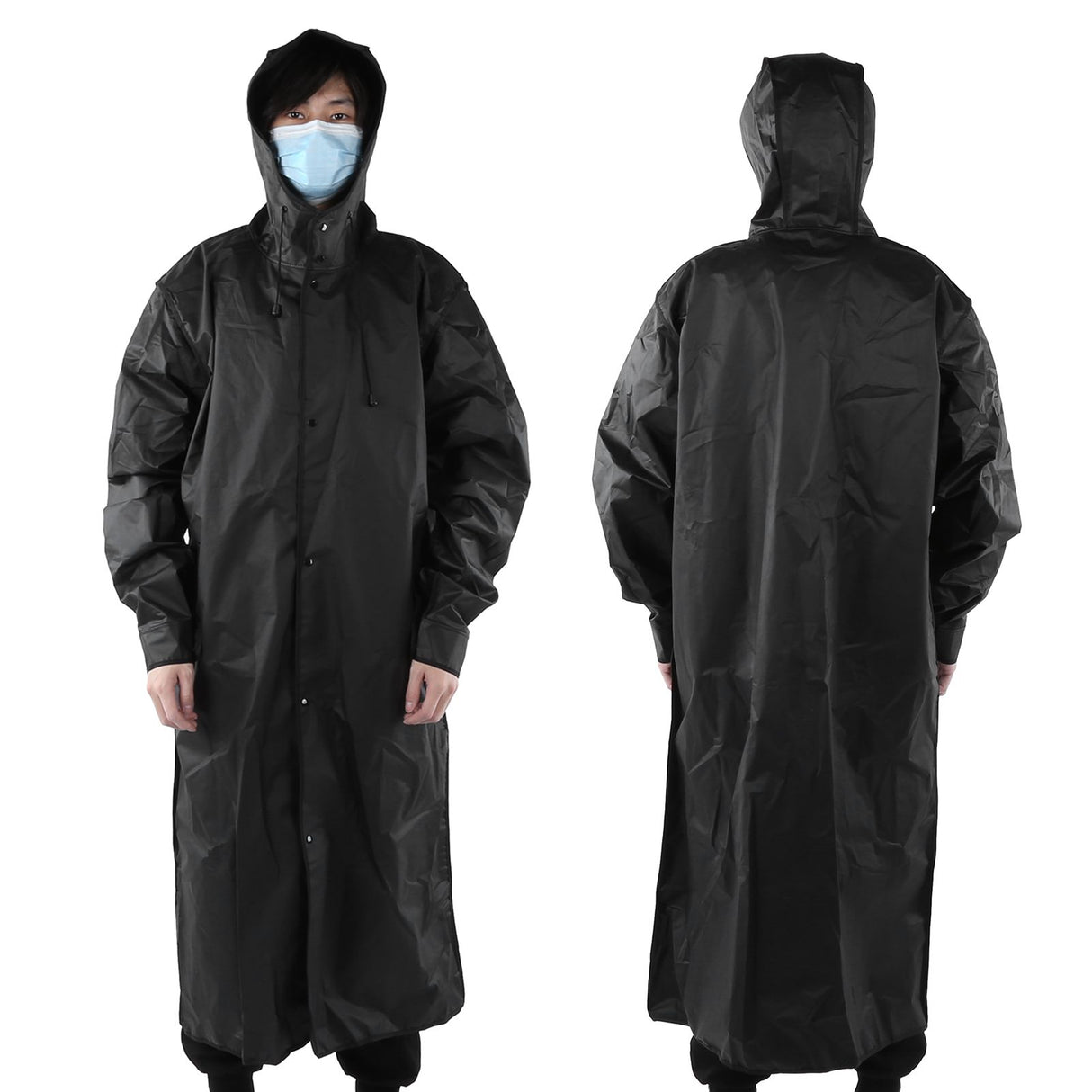 Hooded Raincoat Portable EVA Waterproof Outdoor Rainwear for Camping Hiking RidingL