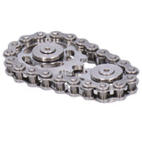 Gyroscope Sprockets Chains Flywheel Stress Relief Decompression Toys for Kids AdultsStainless Steel - Top-Down View