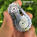 Gyroscope Sprockets Chains Flywheel Stress Relief Decompression Toys for Kids AdultsStainless Steel - Extra Image