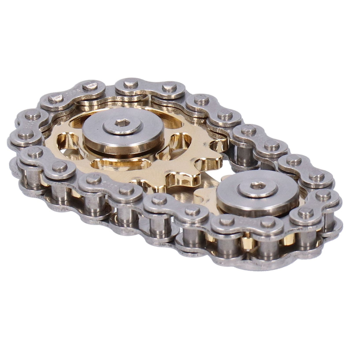 Gyroscope Sprockets Chains Flywheel Stress Relief Decompression Toys for Kids Adults(Gear GoldPlated )