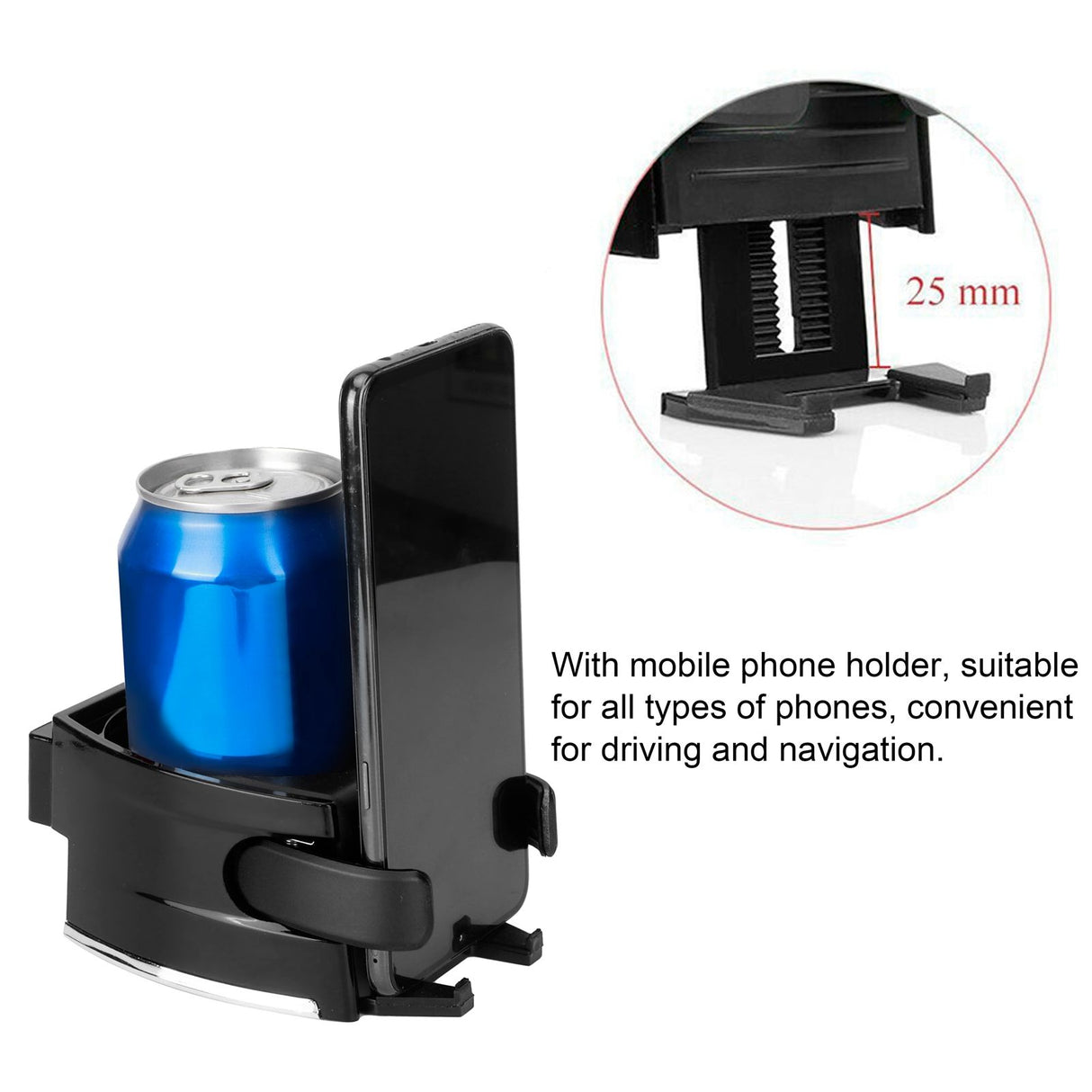 Air Vent Cup Holder Organizer Universal Drink Bottle Rack Stand Car Vehicle AccessoryBlack