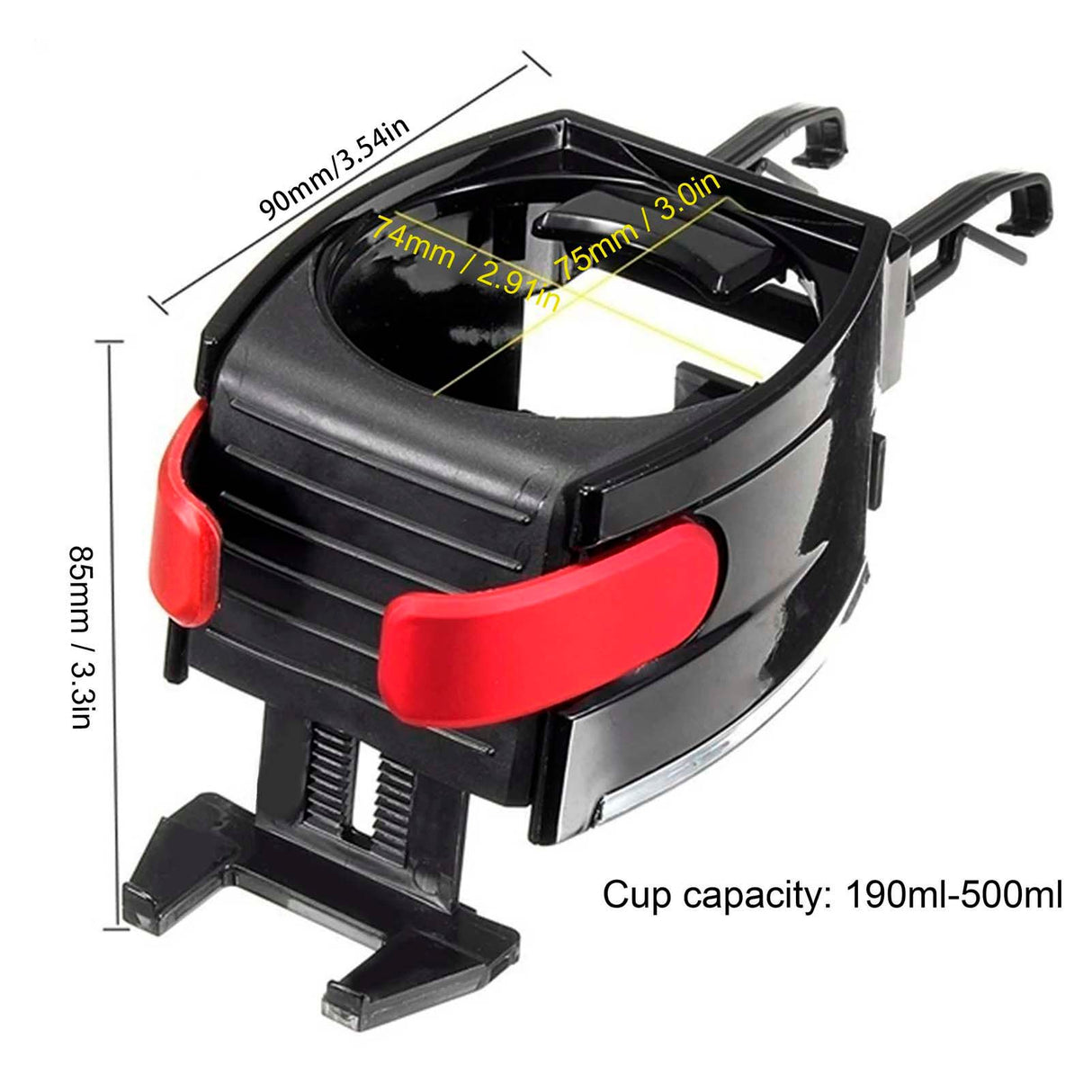 Air Vent Cup Holder Organizer Universal Drink Bottle Rack Stand Car Vehicle AccessoryRed