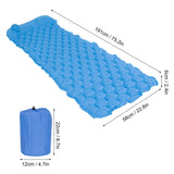 Inflatable Sleeping Pad Mat Portable Air Bed for Outdoor Camping Hiking Travel BeachPeacock Blue