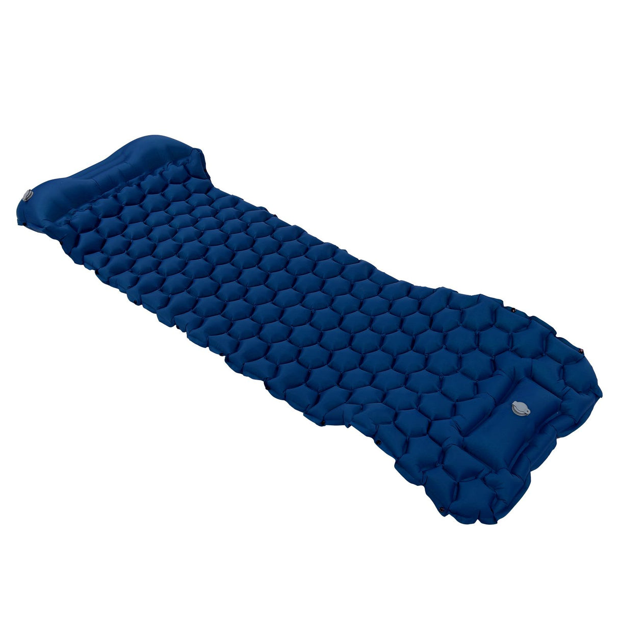 Camping Sleeping Pad Mat Foot Press Inflatable Cushion Mattress for Tent Hiking TravelPurplish Blue