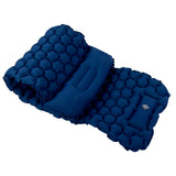 Camping Sleeping Pad Mat Foot Press Inflatable Cushion Mattress for Tent Hiking TravelPurplish Blue