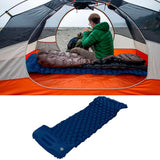 Camping Sleeping Pad Mat Foot Press Inflatable Cushion Mattress for Tent Hiking TravelPurplish Blue - Extra Image