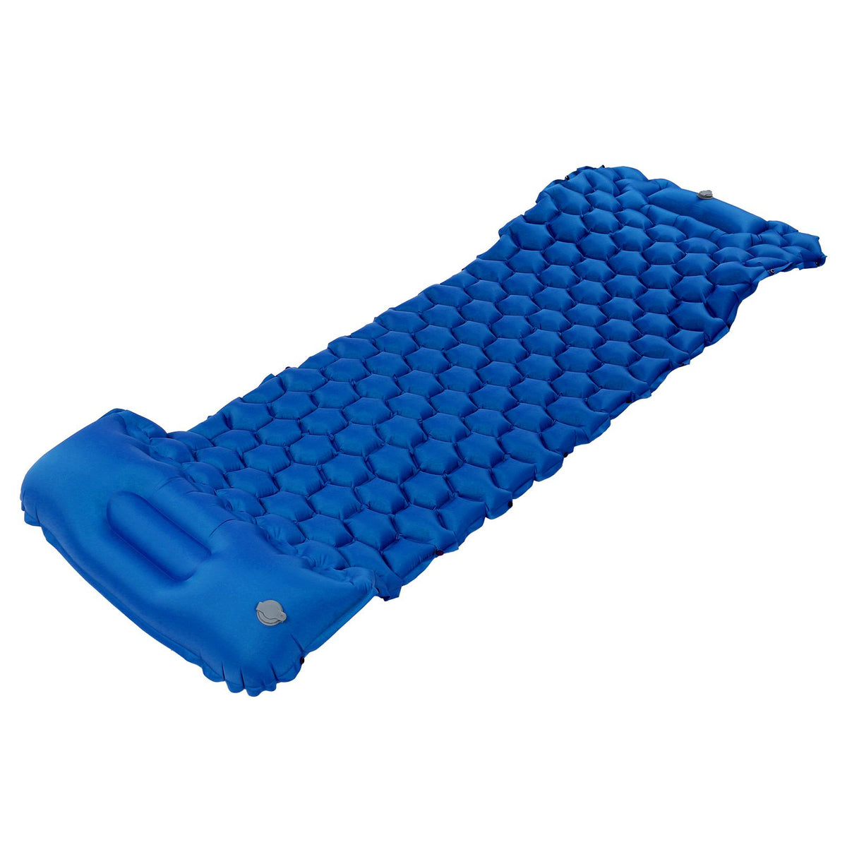 Camping Sleeping Pad Mat Foot Press Inflatable Cushion Mattress for Tent Hiking TravelRoyalblue