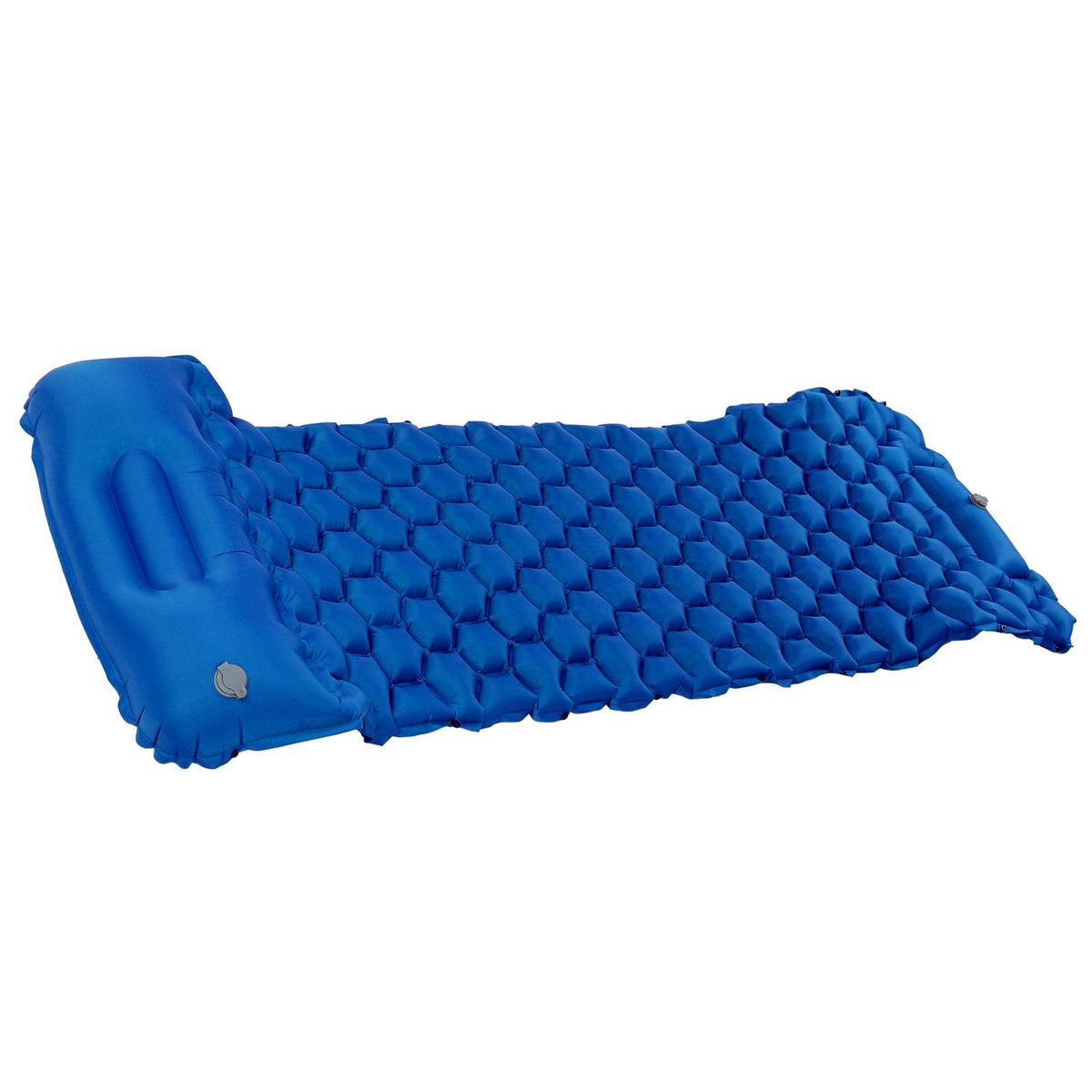 Camping Sleeping Pad Mat Foot Press Inflatable Cushion Mattress for Tent Hiking TravelRoyalblue