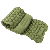 Camping Sleeping Pad Mat Foot Press Inflatable Cushion Mattress for Tent Hiking TravelMilitary Green