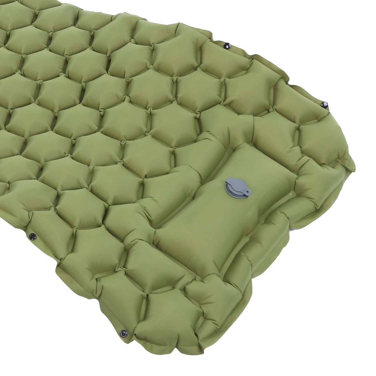 Camping Sleeping Pad Mat Foot Press Inflatable Cushion Mattress for Tent Hiking TravelMilitary Green