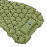 Camping Sleeping Pad Mat Foot Press Inflatable Cushion Mattress for Tent Hiking TravelMilitary Green
