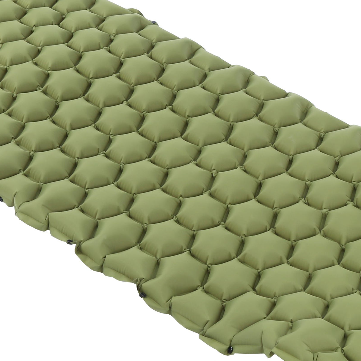 Camping Sleeping Pad Mat Foot Press Inflatable Cushion Mattress for Tent Hiking TravelMilitary Green