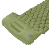 Camping Sleeping Pad Mat Foot Press Inflatable Cushion Mattress for Tent Hiking TravelMilitary Green - Extra Image