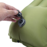 Camping Sleeping Pad Mat Foot Press Inflatable Cushion Mattress for Tent Hiking TravelMilitary Green