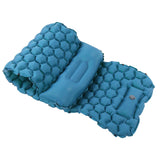 Camping Sleeping Pad Mat Foot Press Inflatable Cushion Mattress for Tent Hiking TravelPeacock Blue - 45-Degree Angle