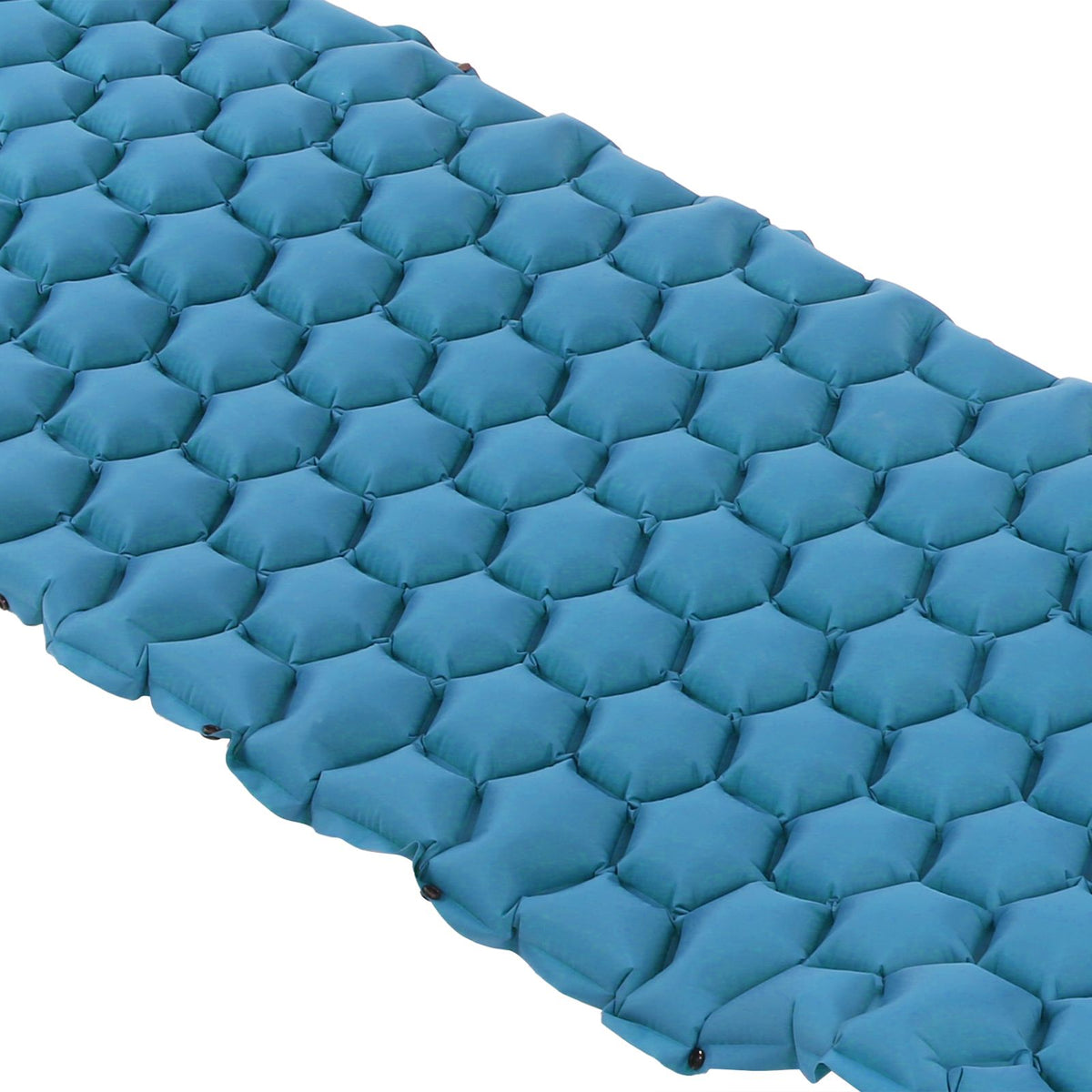 Camping Sleeping Pad Mat Foot Press Inflatable Cushion Mattress for Tent Hiking TravelPeacock Blue