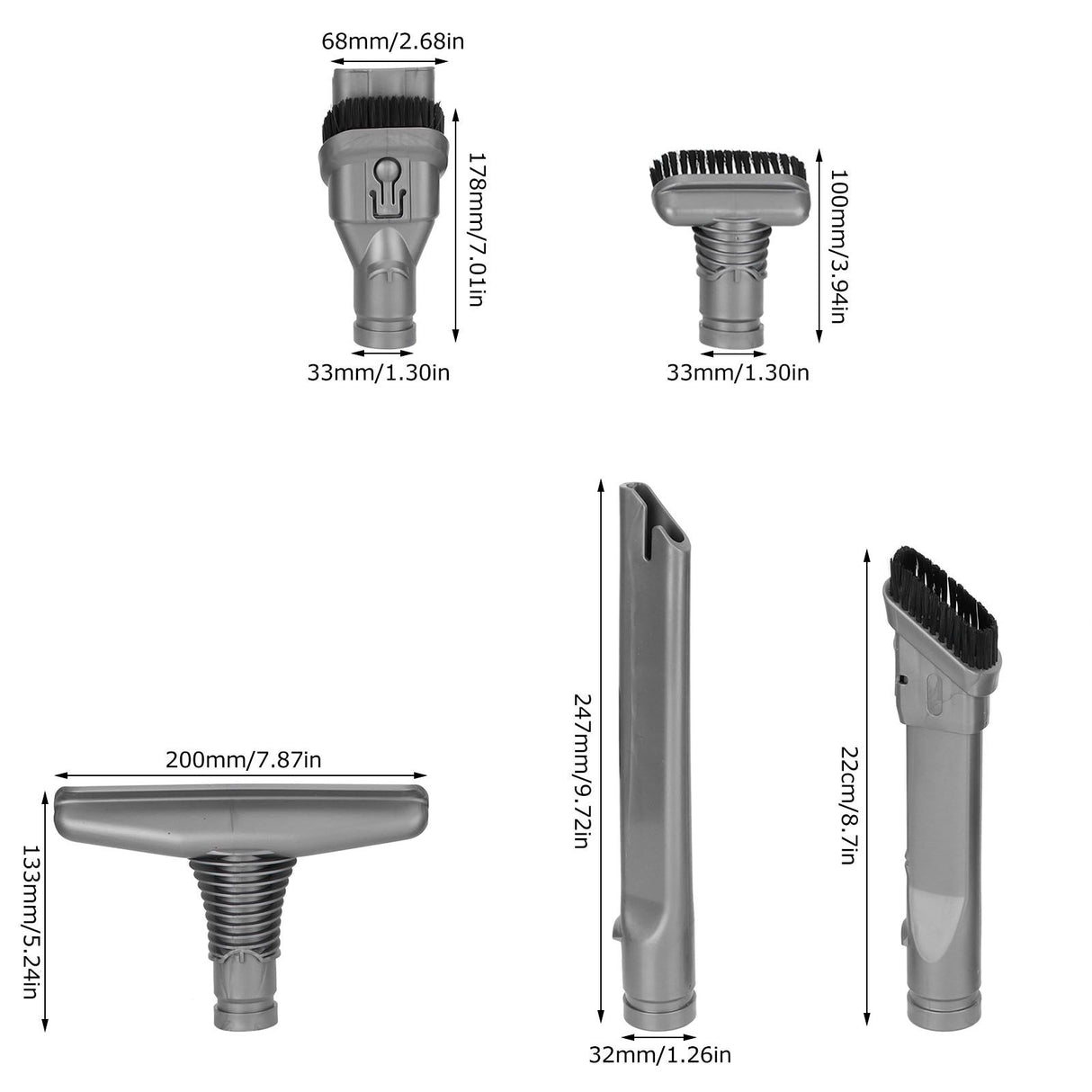 Vacuum Cleaner Brush Head Set Accessories Kit Fit for V6 DC35/45/52/58/59/62/63 Cleaning Tool