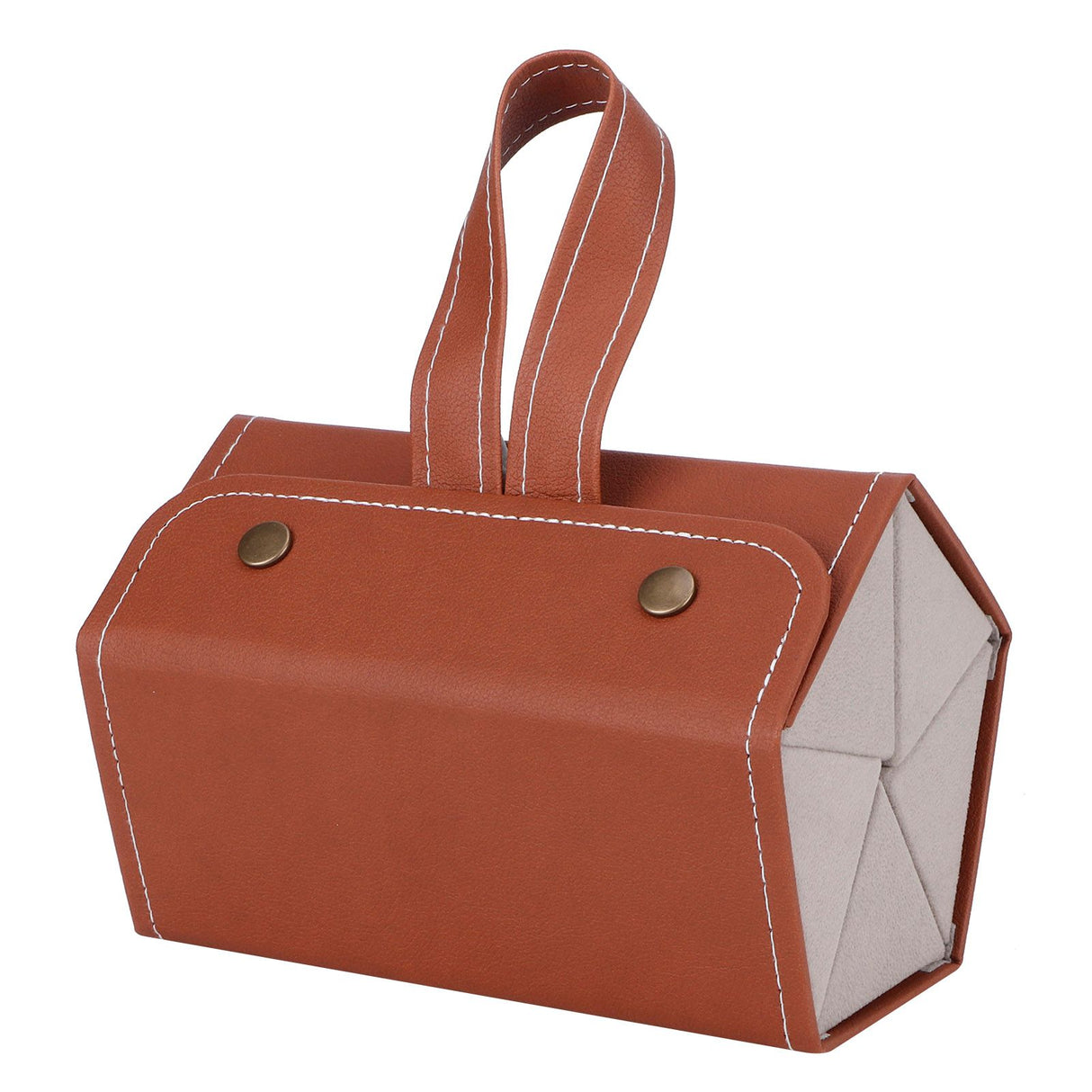 5‑Slot Travel Sunglasses Organizer Eyeglasses Storage Case Box Hanging Glasses Holder DisplayBrown