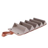 5‑Slot Travel Sunglasses Organizer Eyeglasses Storage Case Box Hanging Glasses Holder DisplayBrown