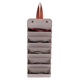 5‑Slot Travel Sunglasses Organizer Eyeglasses Storage Case Box Hanging Glasses Holder DisplayBrown
