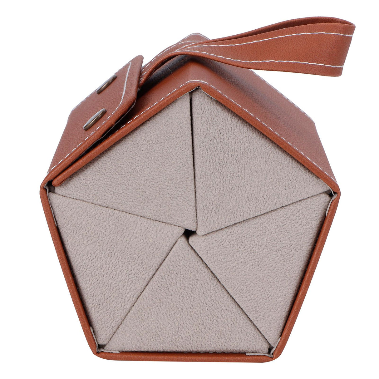 5‑Slot Travel Sunglasses Organizer Eyeglasses Storage Case Box Hanging Glasses Holder DisplayBrown