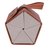 5‑Slot Travel Sunglasses Organizer Eyeglasses Storage Case Box Hanging Glasses Holder DisplayBrown