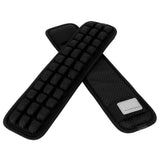 2Pcs Infrared Shoulder Strap Pad Detachable Backpack Decompression Belt Cushion Accessory BlackL - Top-Down View